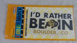 I&#39;d Rather Be In Boulder, Co Cu Buffaloes Color Shock Sticker Decals Lot Of 2 - £3.98 GBP