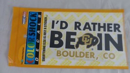 I&#39;d Rather Be In Boulder, Co Cu Buffaloes Color Shock Sticker Decals Lot Of 2 - £3.88 GBP