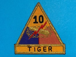 Post Wwii, U.S. Army, Occupation Period, 10th Armored Division, Bullion, Patch - £27.09 GBP