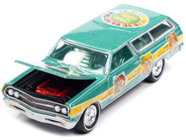 1965 Chevrolet 2-Door Station Wagon Turquoise Metallic The Game of Life Pop Cult - £15.96 GBP