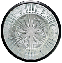Vintage 1960s Elegant English Cut Lead Crystal Bowl Silver Plate Rim Sta... - $29.99