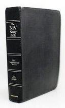 The NIV Study Bible New International Version Zondervan 1985 Black Leather Vtg [ - £84.88 GBP