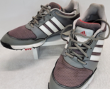 MENS SIZE 8 Adidas Adiwear Traxion Gray Red Athletic Golf Shoes EMG 004002 - £14.16 GBP