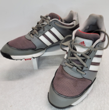 MENS SIZE 8 Adidas Adiwear Traxion Gray Red Athletic Golf Shoes EMG 004002 - £14.13 GBP