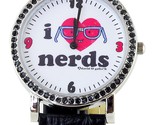 David &amp; Goliath Nero Bianco i Love Nerds Metallo Zirconi Cristallo Orolo... - £15.02 GBP