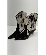 VISAVIE Cow Hide Leather Western Style Dress Boots. Size6.5 medium. Fancy - $637.00 MXN