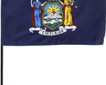 New York - 8"X12" Stick Flag - 8" x 12", Without Fringe - $11.94