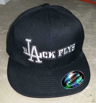 LA BLACK FLYS baseball Cap Hat Black Flexfit L XL Rare Design under bill - £62.91 GBP