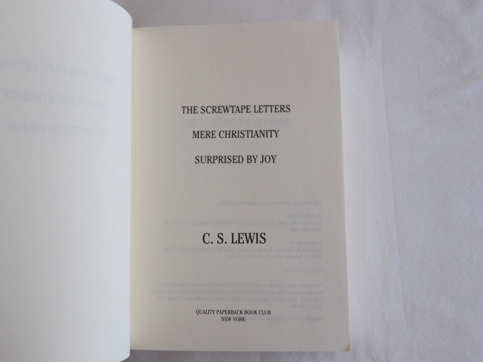 C. S. Lewis The Screwtape Letters Mere Christianity Surprised By Joy 1992 PB Item image 7
