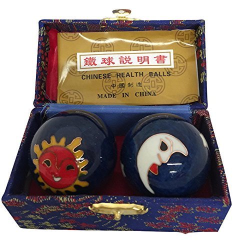 THY ARTS Baoding Balls Chinese Health Massage Exercise Stress Balls -Blue Moon &