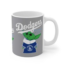 Baby Yoda-Los Angeles Dodgers Mug-Tea Lover-Coffee Lover Mug-Office Gift - £11.51 GBP
