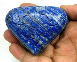 Rare Collectible Big 1160CT L API S Lazuli Mughal Hand Carved Pear Gemstone Art - $85.50