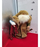 Christmas 10” Woodland Santa Claus With Jingle bells bird and gunny sack - $19.95