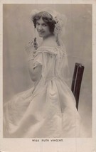 Ruth VINCENT-BRITISH Opera Singer &amp; ACTRESS~1906 Lallie Charles Photo Postcard - $6.31