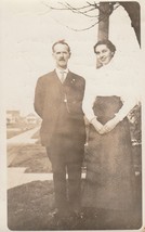 Postcard RPPC Of Beautiful Couple Identified On Back Velox - £5.55 GBP