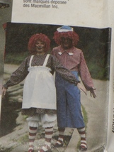McCall&#39;s Crafts 4097 Costume Pattern Adult Raggedy Ann &amp; Andy Size L 40-42 Uncut - £5.57 GBP