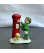 Lemax Porcelain Boy and Dog with Mailbox Loose Figurine 1990s - £9.32 GBP
