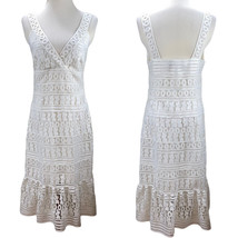 New Diane Von Furstenberg White Embroidered Lace Sleeveless Dress Vintag... - £197.97 GBP