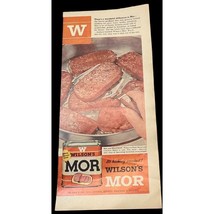 Wilson&#39;s Mor Meat Vintage Color Print Ad 1955 Chicago IL Food Advertisement - £9.39 GBP