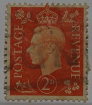 Vintage Stamps British Great Britain Two 2 D George Vi Uk England X1 B2 - £1.39 GBP
