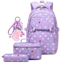 Dot Prints School Backpack and Lunch Bag Set for Girls Middle School Bag Element - £58.97 GBP