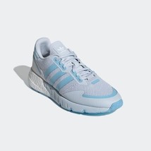 adidas Womens ZX 1k Boost Running Jogging Gym Fitness Trainer Blue White FY3630 - £67.85 GBP