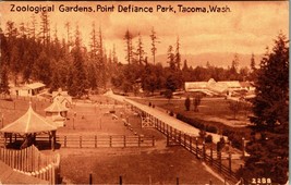 Zoological Gardens Point Defiance Park Tacoma WA Sepia 1910s UNP Postcard T15 - £8.04 GBP