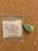 Green Calcite 1.5&quot;  Tumbled Palm Stone. Beautiful healing stone. - £3.87 GBP