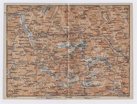 1914 Original Antique Map Of Vallee De La Romanche / Vallee Du Veneon / France - £14.99 GBP