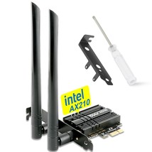 Wifi Card, Tri-Band 5400Mbps Wifi 6E 6Ghz Pcie Wifi Card, Bt 5.2, Ax210 ... - £43.95 GBP