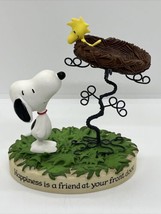 Hallmark Peanuts Snoopy Figurine 2010 Happiness Is A Friend At Your Front Door - £28.06 GBP
