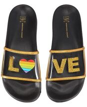 I.n.c. Pride Rainbow Love Slide Slippers  - Love, Size XL - $24.06