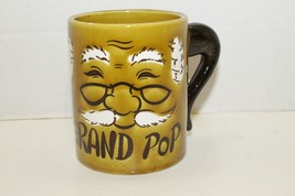 Vintage Green Pipe Handle Grand Pop Grandpa Ceramic Made In Japan Coffee Mug - £10.26 GBP
