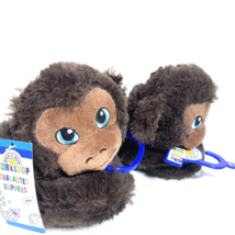 Slippers Brown Big Eye Monkey Slippers Size S 11/12 Build A Bear Workshop NEW - £4.35 GBP