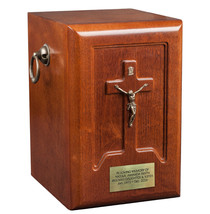 Wooden Cremation urn for Adult Unique Memorial Funeral ashes urn side be side - £135.25 GBP+