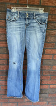 American Eagle Outfitters Artist Jeans 4 Stretch Distressed Holes 2 Butt... - £7.49 GBP