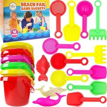 Mini Beach Day Playsets (Pack Of 6) 3.25&quot; Sand Bucket Play Set Box Inclu... - $18.99