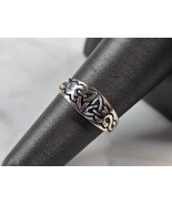 Womens Vintage Estate Sterling Silver Celtic Eternity Knot Ring 2.7g E3321 - $39.60