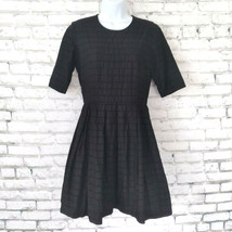 Gap Dress Womens 4 Black Eyelet 100% Cotton Half Sleeve Fit &amp; Flare - £19.97 GBP