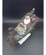 Kirkland Signature Santa Sleigh &amp; Reindeer – Hand Painted Resin Christma... - $52.24