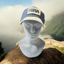 Friends Of NRA Logo Black Tan Suede Patch Strapback Hat Gun Owner USA - $14.87