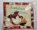Simply Stitches Handmade 100% Silk Ribbon Embroidery Applique Christmas ... - $9.89