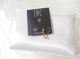 INC International Concepts Gold Tone Stone Stud and Climber Earrings B2021 - £9.04 GBP