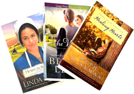 Lot of 3 Amish Romance Novels Lewis Blyer Wiseman 3 in 1 Trade Paperbacks - $11.77