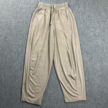 Zara Pants Womens Small Beige Sweatpants Tapered Leg Stretch 100% Cotton - $347.08 MXN