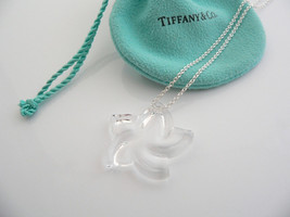 Tiffany &amp; Co Peretti Silver Large Rock Crystal Star Necklace Pendant Charm Gift - £557.95 GBP