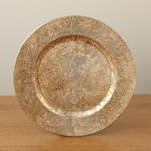 CHRISTMAS HOLIDAYS ANTIQUE DESIGN GOLD CHARGER PLATES - £23.59 GBP