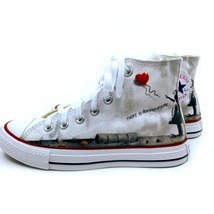 There is always hope Girl With Balloon Custom Hand Made Hi Top Converse ... - £79.82 GBP+