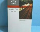 2020 Toyota Avalon Owners Manual [Paperback] Toyota - $116.60