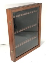 SMC Wood Glass Front Vintage 36 Spoon Jewelry Display Wall Table Cabinet... - $59.39